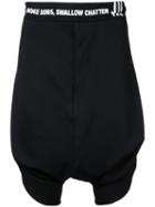 Nil0s - Drop-crotch Cropped Trousers - Men - Nylon/polyurethane/rayon - 3, Black, Nylon/polyurethane/rayon