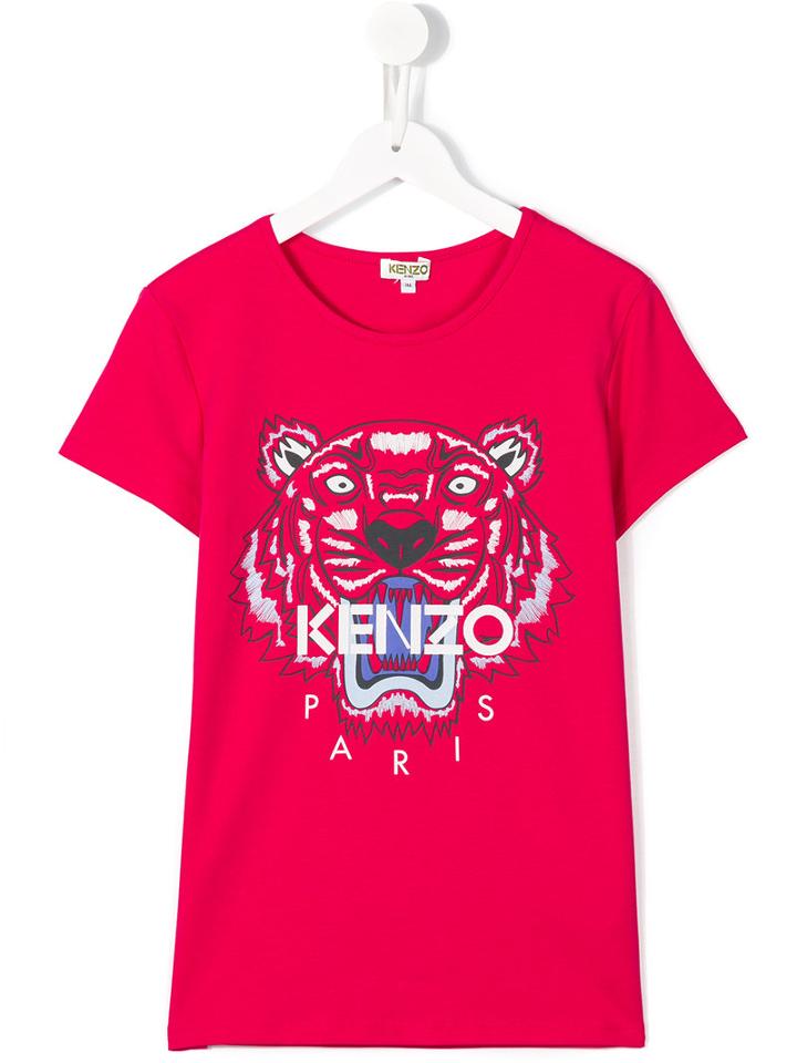 Kenzo Kids Logo Print T-shirt, Girl's, Size: 14 Yrs, Red
