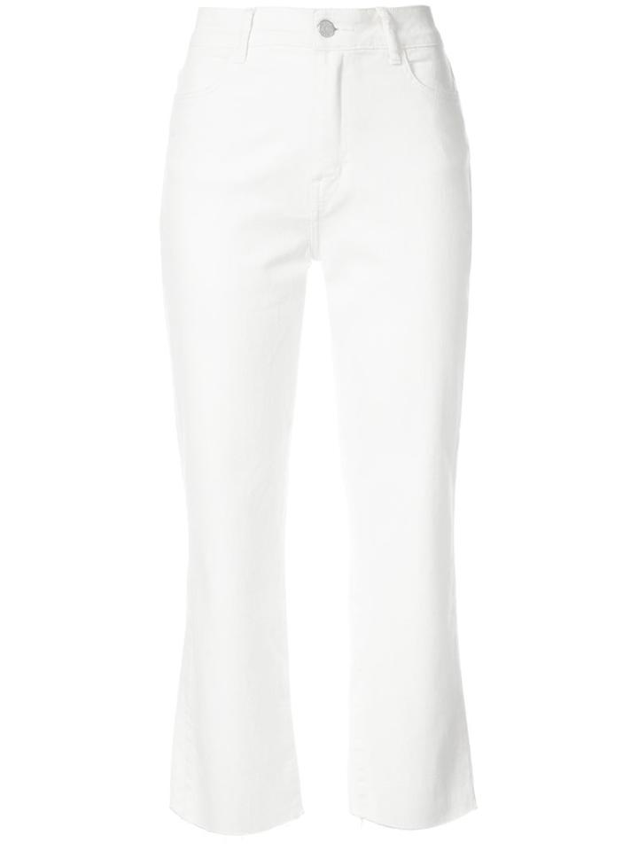 Barbara Casasola - Cropped Pants - Women - Cotton/polyester - 44, White, Cotton/polyester