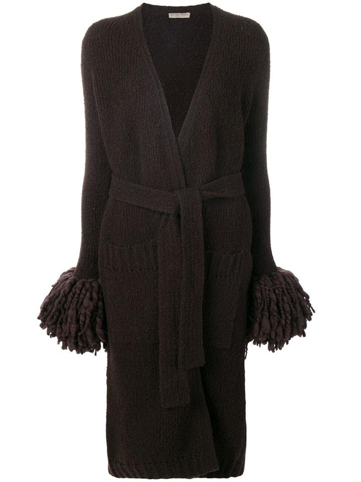 Bottega Veneta Long Knitted Cardi-coat - Brown