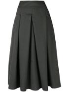 Nehera Flared Pleated Skirt - Green