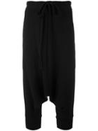 Y's - Low Crotch Trousers - Women - Cotton - 2, Black, Cotton