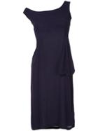 Yohji Yamamoto Vintage Asymmetric Shoulders Dress - Pink & Purple