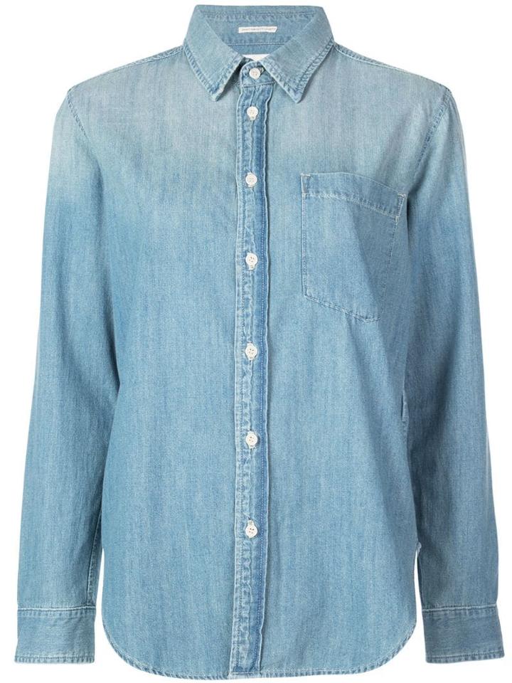 Mother Distressed Flag Shirt - Blue