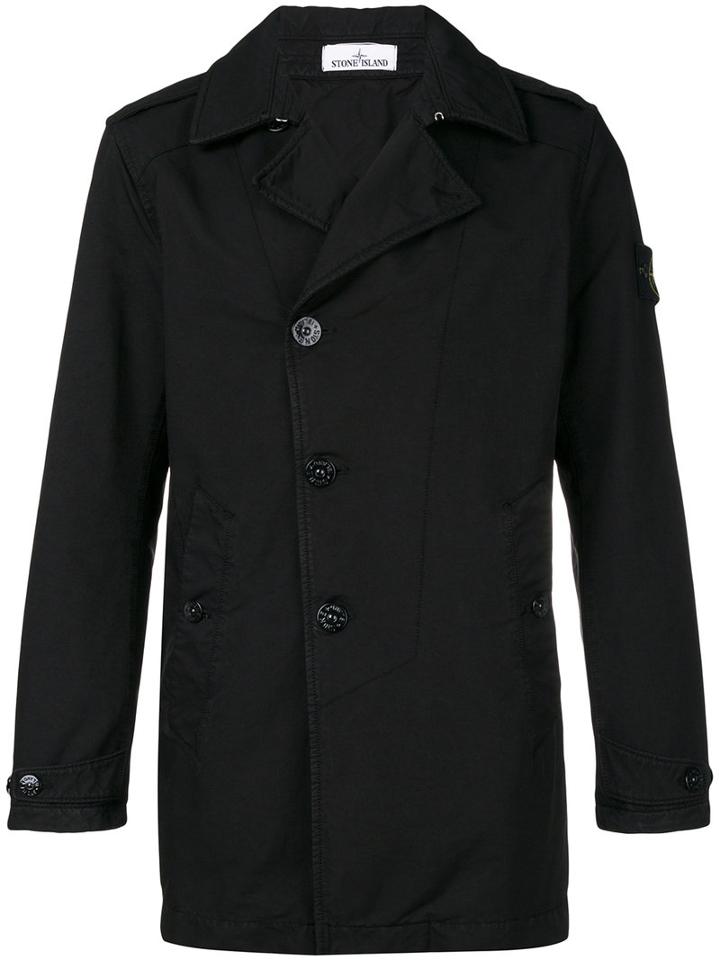 Stone Island - Double Breasted Coat - Men - Polyamide/polyester - Xl, Black, Polyamide/polyester