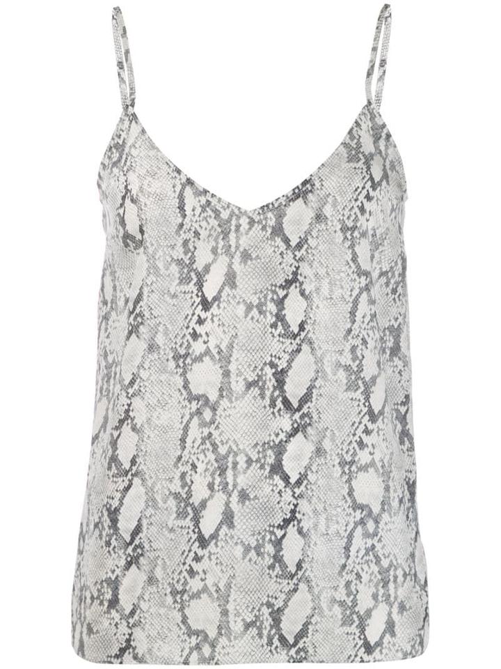 Frame Snakeskin Print Top - Grey