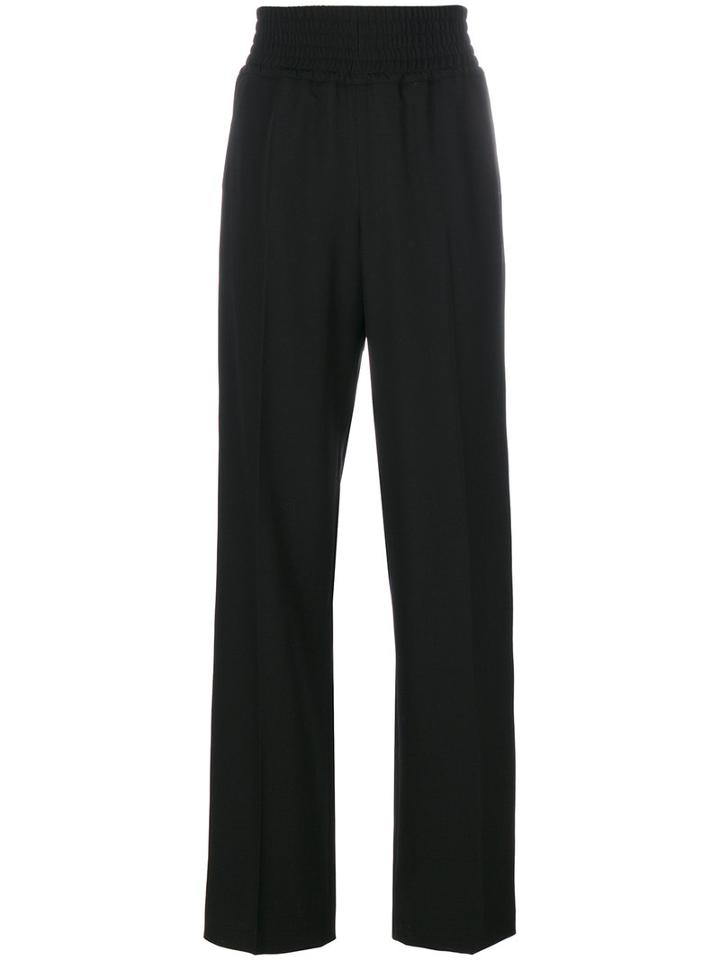 Givenchy - Contrast Stripe Trousers - Women - Silk/cotton/polyamide/wool - 36, Black, Silk/cotton/polyamide/wool