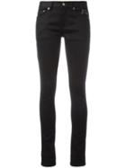 Saint Laurent Raw Low Waisted Skinny Jeans, Women's, Size: 28, Black, Cotton/spandex/elastane