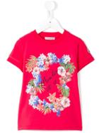 Moncler Kids Floral Print T-shirt, Girl's, Size: 8 Yrs, Pink/purple