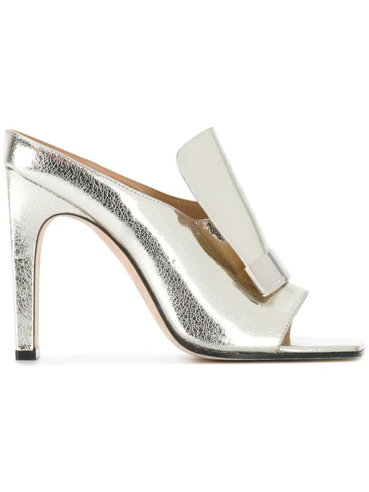Sergio Rossi Sr1 Heeled Mules - Metallic