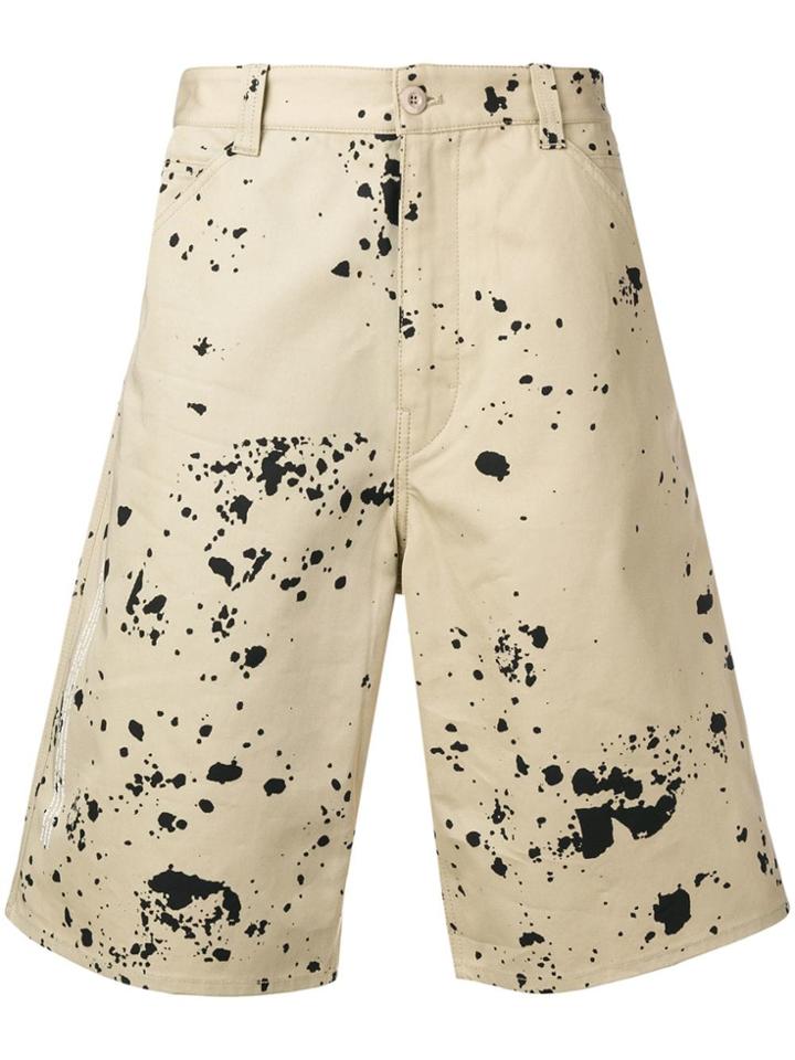 Oamc Paint Splash Shorts - Neutrals