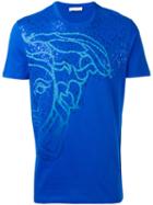 Versace Collection Medusa Print T-shirt, Men's, Size: Xs, Blue, Cotton