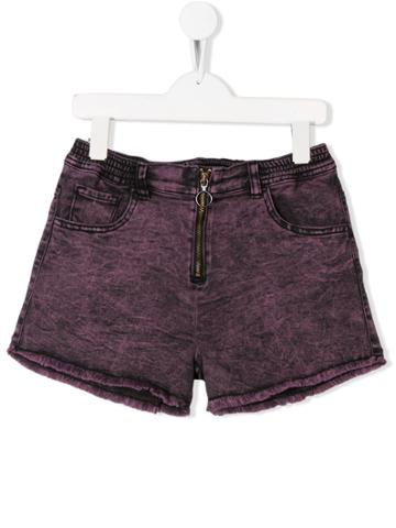 Andorine Zipped Shorts - Purple