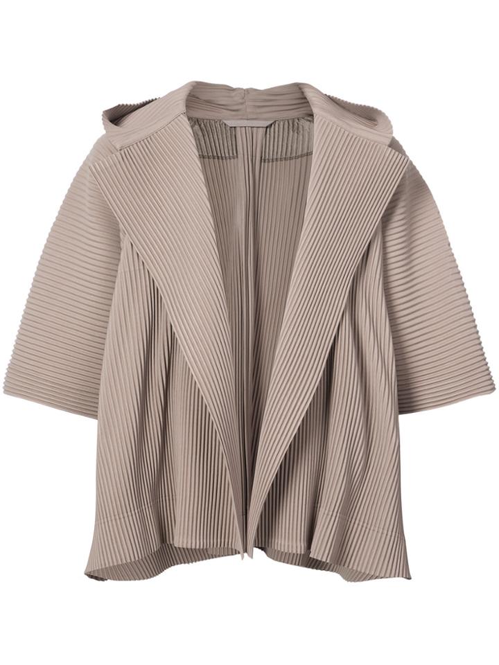 Homme Plissé Issey Miyake Plissé Hooded Jacket - Grey