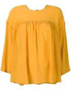Semicouture Pleated Detail Blouse - Yellow