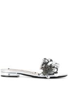 No21 Embellished Strap Mules - Silver