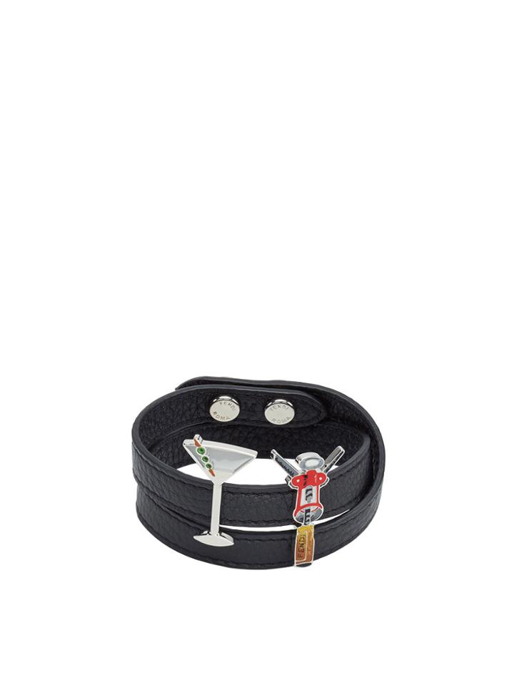 Fendi Double Wrap Cocktail Bracelet - Black