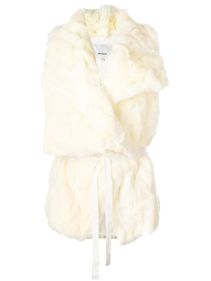 08sircus Belted Peaked Lapel Gilet - Nude & Neutrals