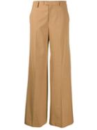 Red Valentino Wide Leg Pleated Trousers - Neutrals