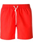 Lacoste Logo Detail Swim Shorts, Men's, Size: S, Red, Polyamide/cotton