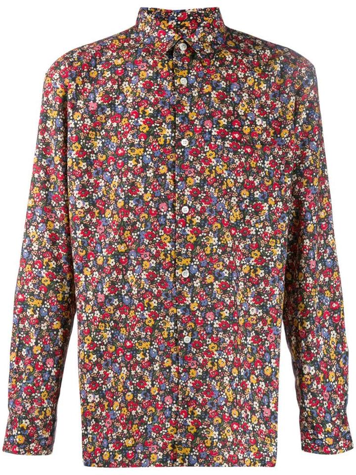 Comme Des Garçons Shirt Floral Print Shirt - Green