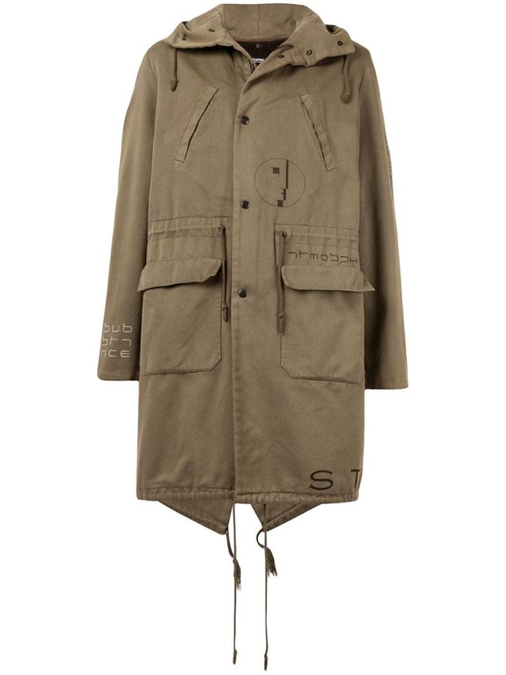 Raf Simons Pre-owned 2003 Aw Saville Fishtail Parka Coat - Brown