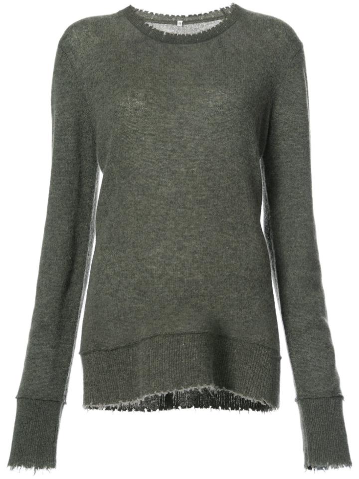 R13 Fluted Edge Jumper - Green