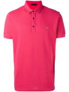 Etro Embroidered Logo Polo Shirt, Men's, Size: Medium, Pink/purple, Cotton