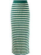 Marni Striped Pencil Skirt - Green