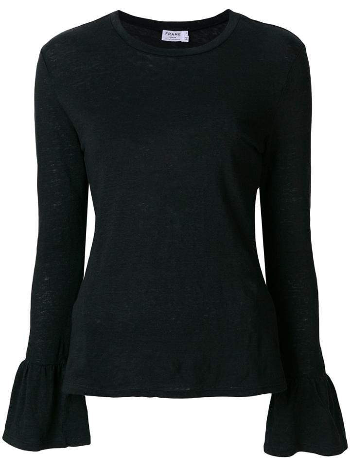 Frame Denim Flared Sleeves Blouse - Black