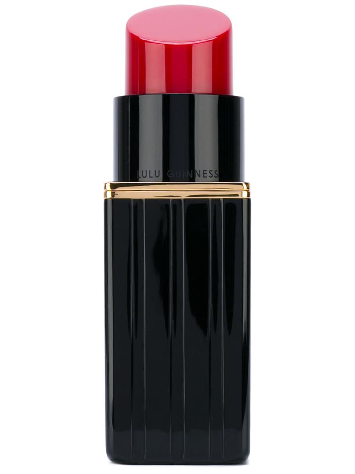 Lulu Guinness - Lipstick Clutch - Women - Acrylic - One Size, Black, Acrylic