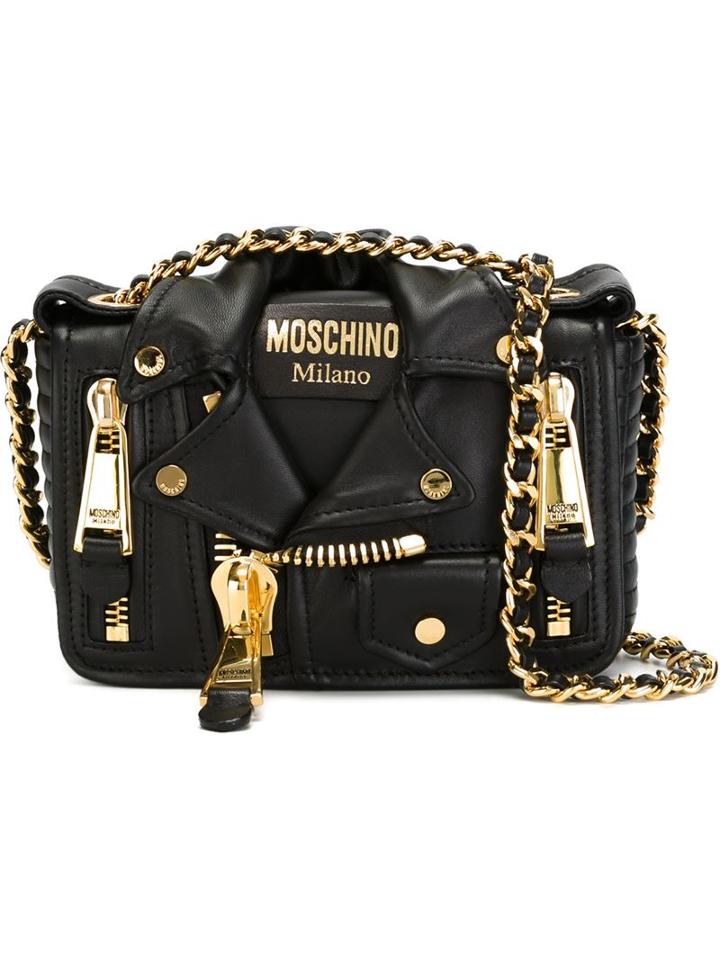 Moschino Biker Crossbody Bag, Women's, Black