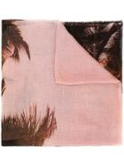 Faliero Sarti Palm Tree-print Scarf - Brown