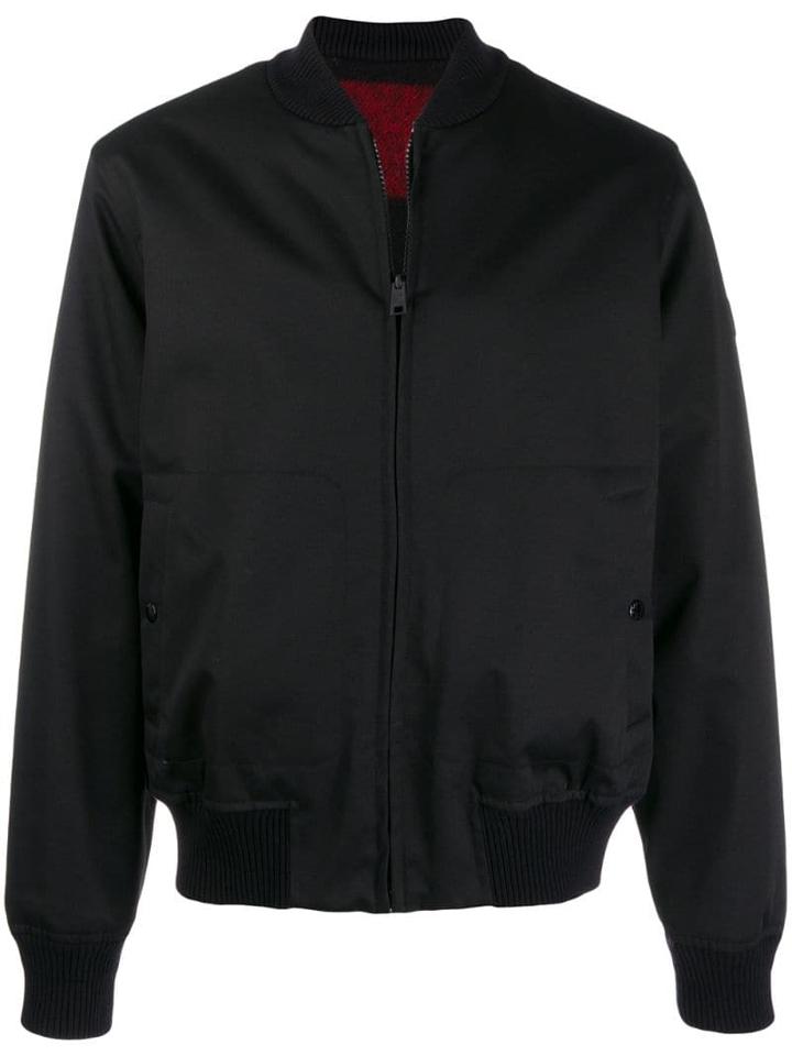 Woolrich Checked Bomber Jacket - Black