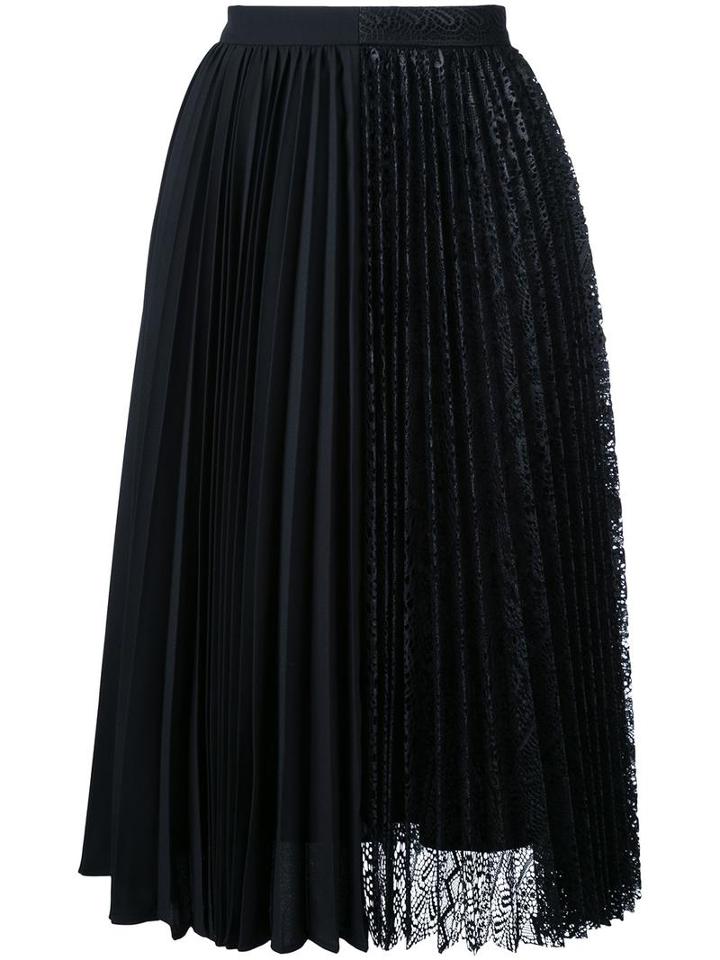 Le Ciel Bleu Pleated Skirt, Women's, Size: 34, Black, Polyester