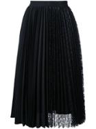 Le Ciel Bleu Pleated Skirt, Women's, Size: 34, Black, Polyester
