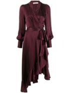 Zimmermann Espionage Wrap Dress - Red