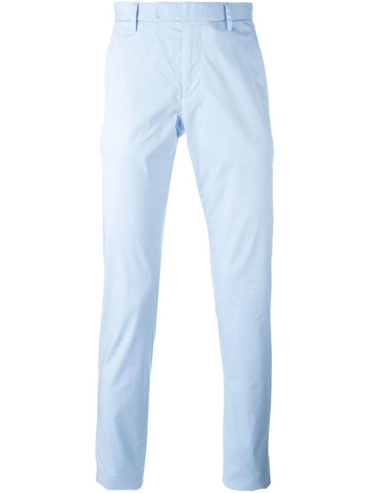 Michael Kors Chino Trousers, Men's, Size: 40, Blue, Cotton/spandex/elastane
