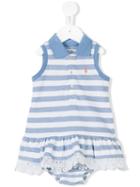 Ralph Lauren Kids - Striped Flared Dress - Kids - Cotton - 12 Mth, Blue