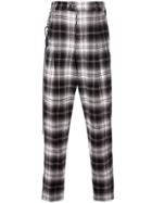 Song For The Mute Tartan Pattern Trousers - Grey