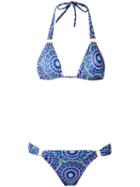 Sub Printed Bikini Set, Women's, Size: G, Blue, Spandex/elastane/polyamide