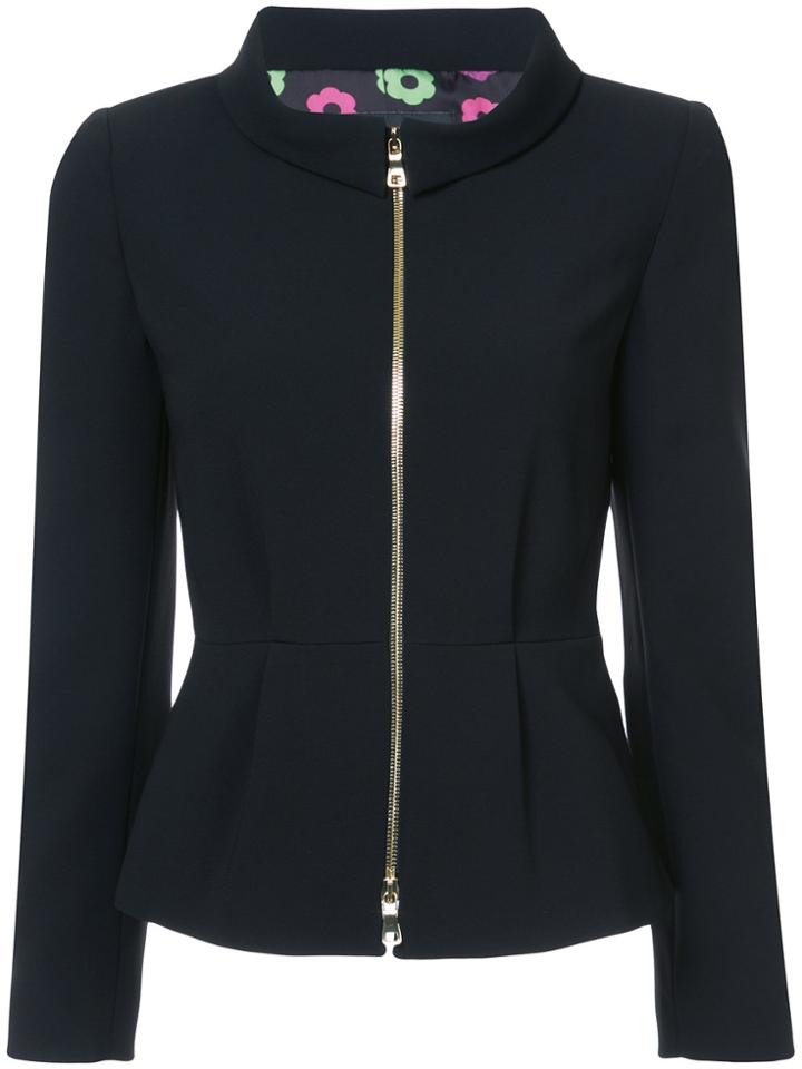 Boutique Moschino Front Zipped Jacket - Black