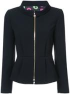 Boutique Moschino Front Zipped Jacket - Black
