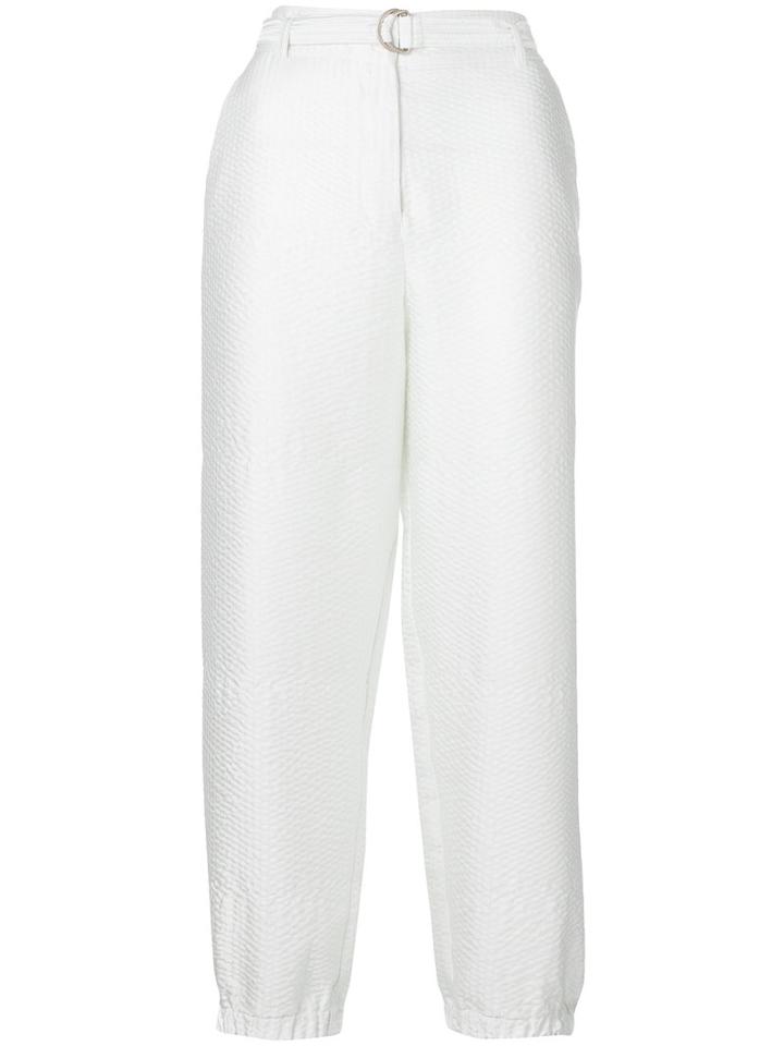 Christian Wijnants - Cropped Trousers - Women - Polyester - 36, Women's, White, Polyester