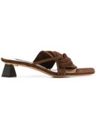 Jacquemus Knotted Front Mules - Brown