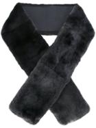 N.peal Rabbit Fur Long Scarf, Women's, Grey, Rabbit Fur/cashmere