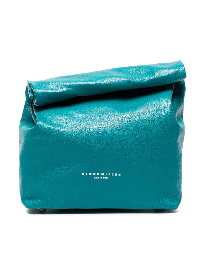 Simon Miller Blue Lunchbag 20 Leather Clutch