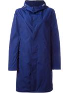 Mackintosh Buttoned Up Raincoat, Women's, Size: 36, Blue, Nylon