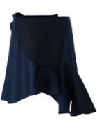 Jacquemus Asymmetric Mini Skirt, Women's, Size: 38, Blue, Cotton/virgin Wool