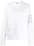 Thom Browne 4-bar Patchwork Sweatshirt - White